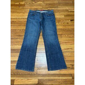 Express X2 Women’s Low-Rise Bootcut Jeans Dark Wash Blue Sz 12 Denim W4 y2k